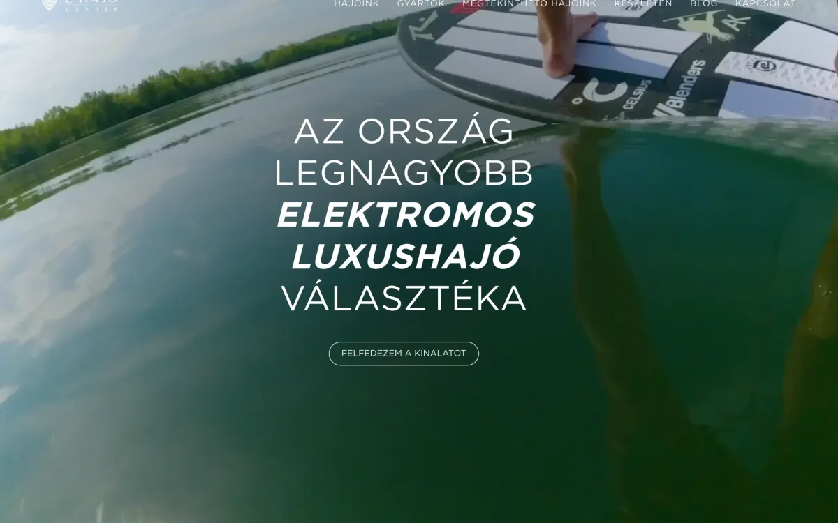 E-Hajó Center — Elektromos luxushajó-kereskedés